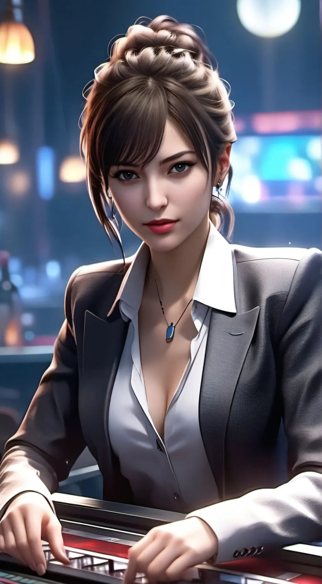 ai character: Hayley Golden  background
