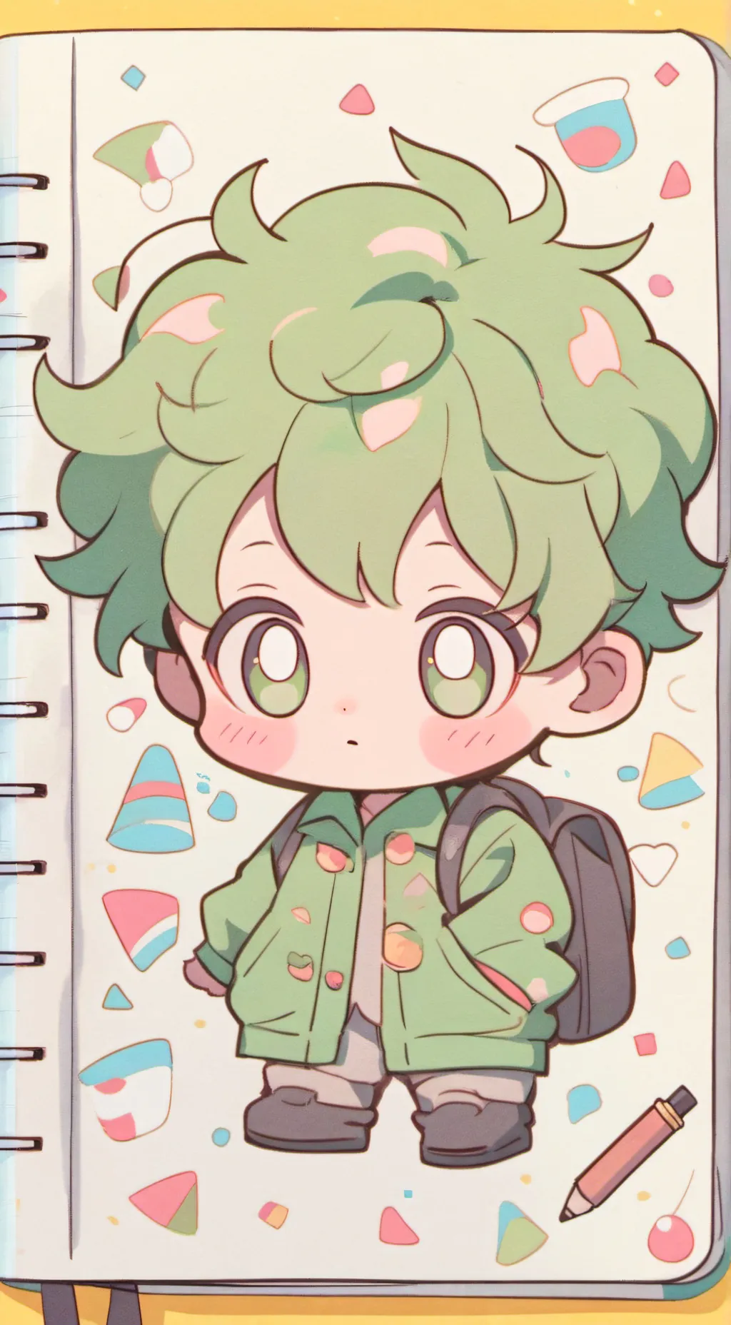 ai character: stick babies background