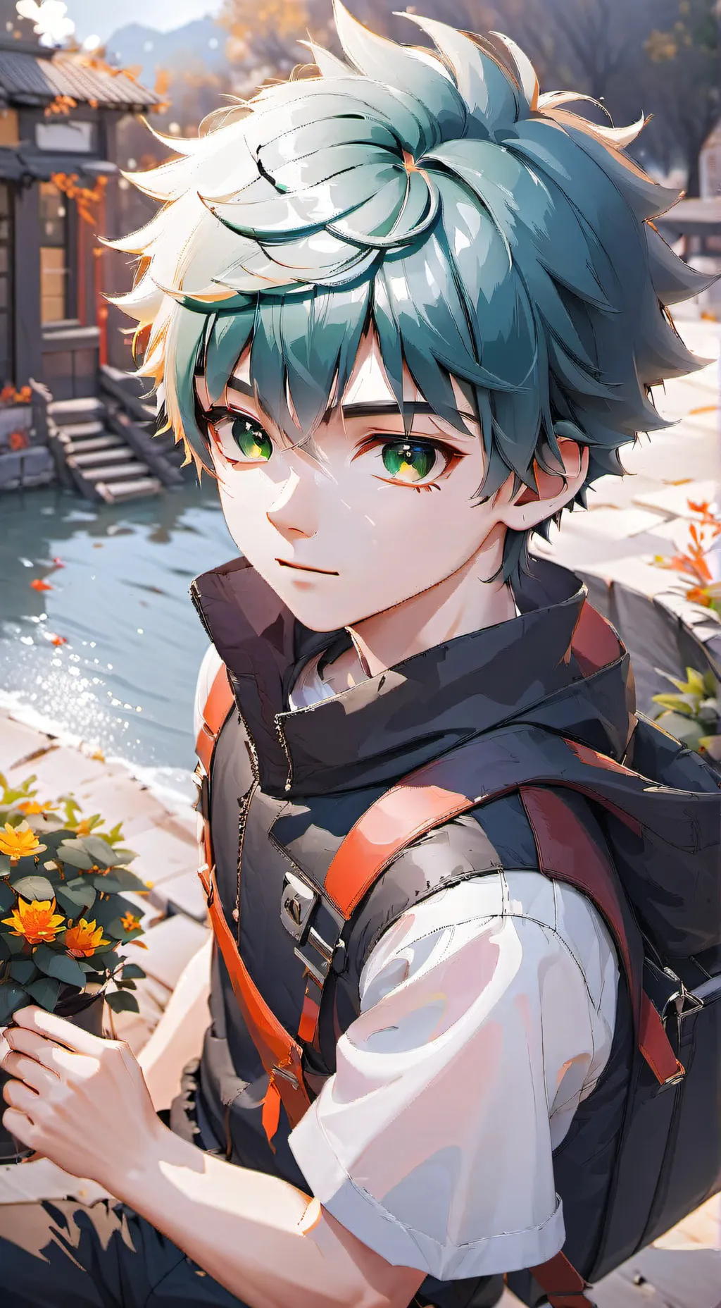 ai character: Deku Izukumidoriya background