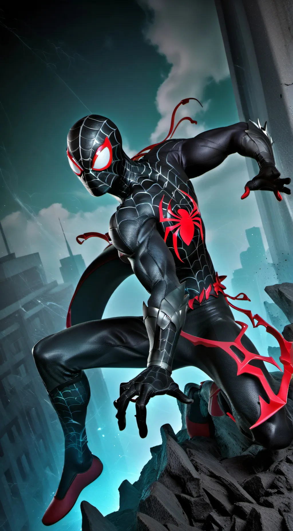 ai character: homen aranha  background