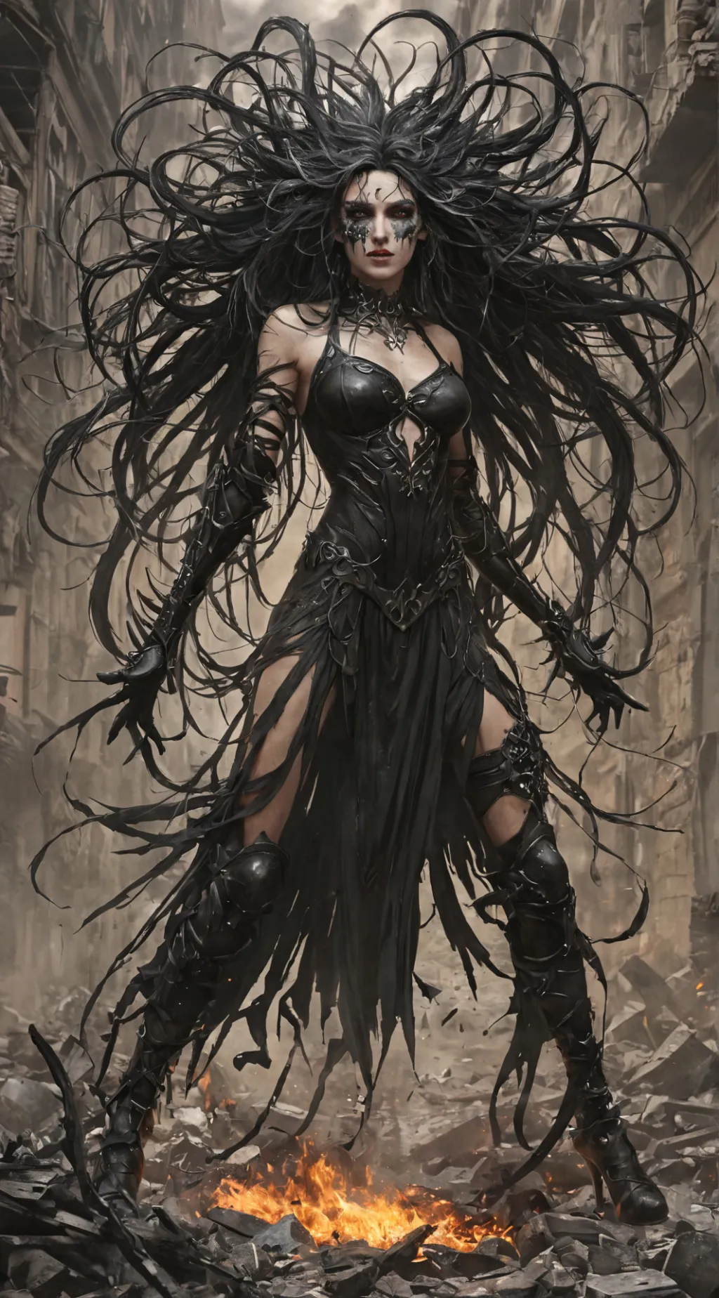 ai character: Erika Chaos Witch background