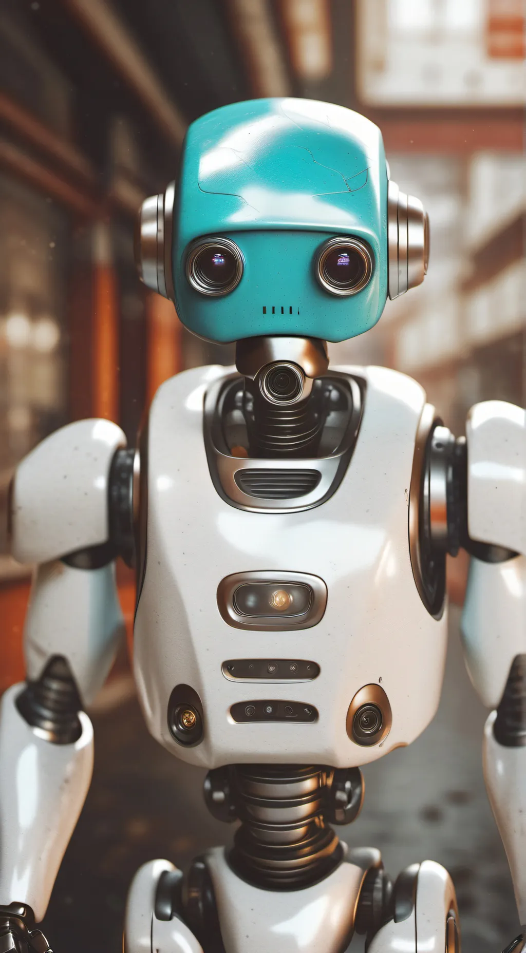 ai character: Helping robot background