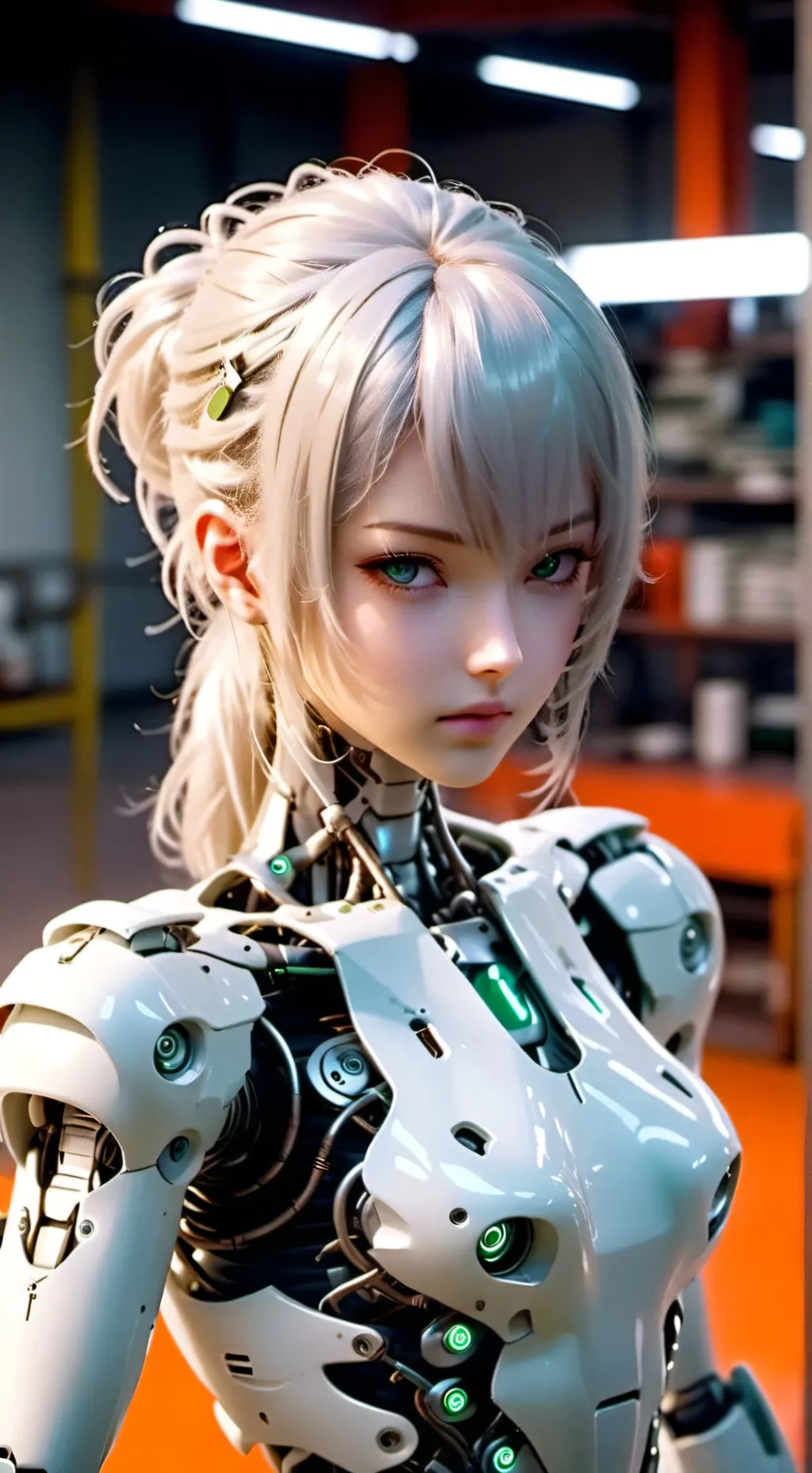 ai character: Emerald background