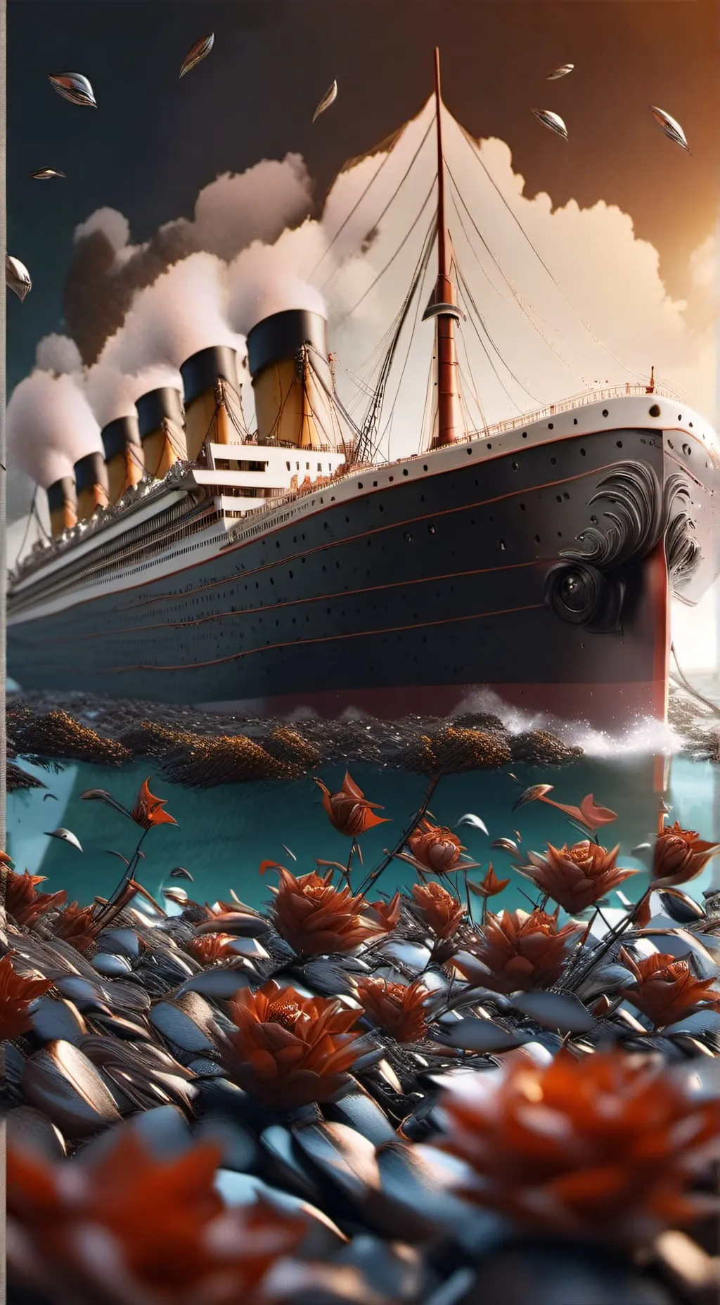 ai character: Titanic  background