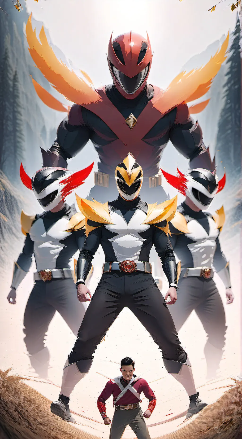 ai character: power rangers CF background