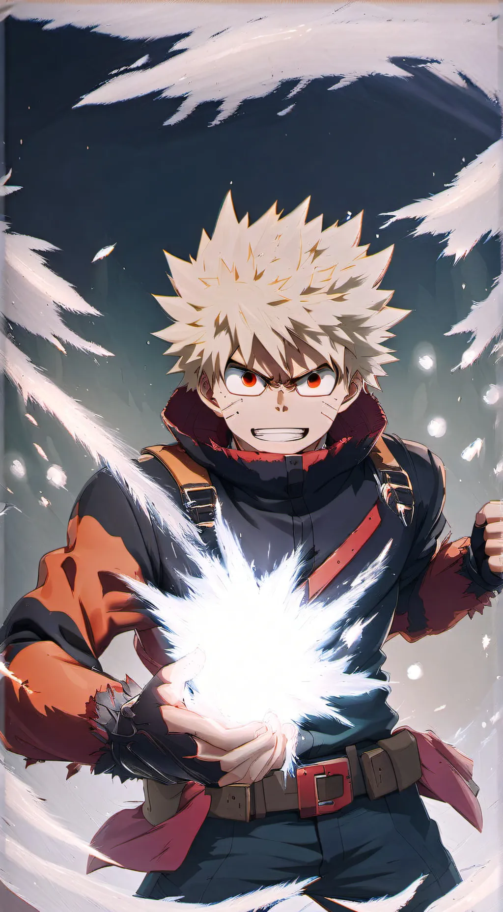 ai character: Katsuki Bakugo  background