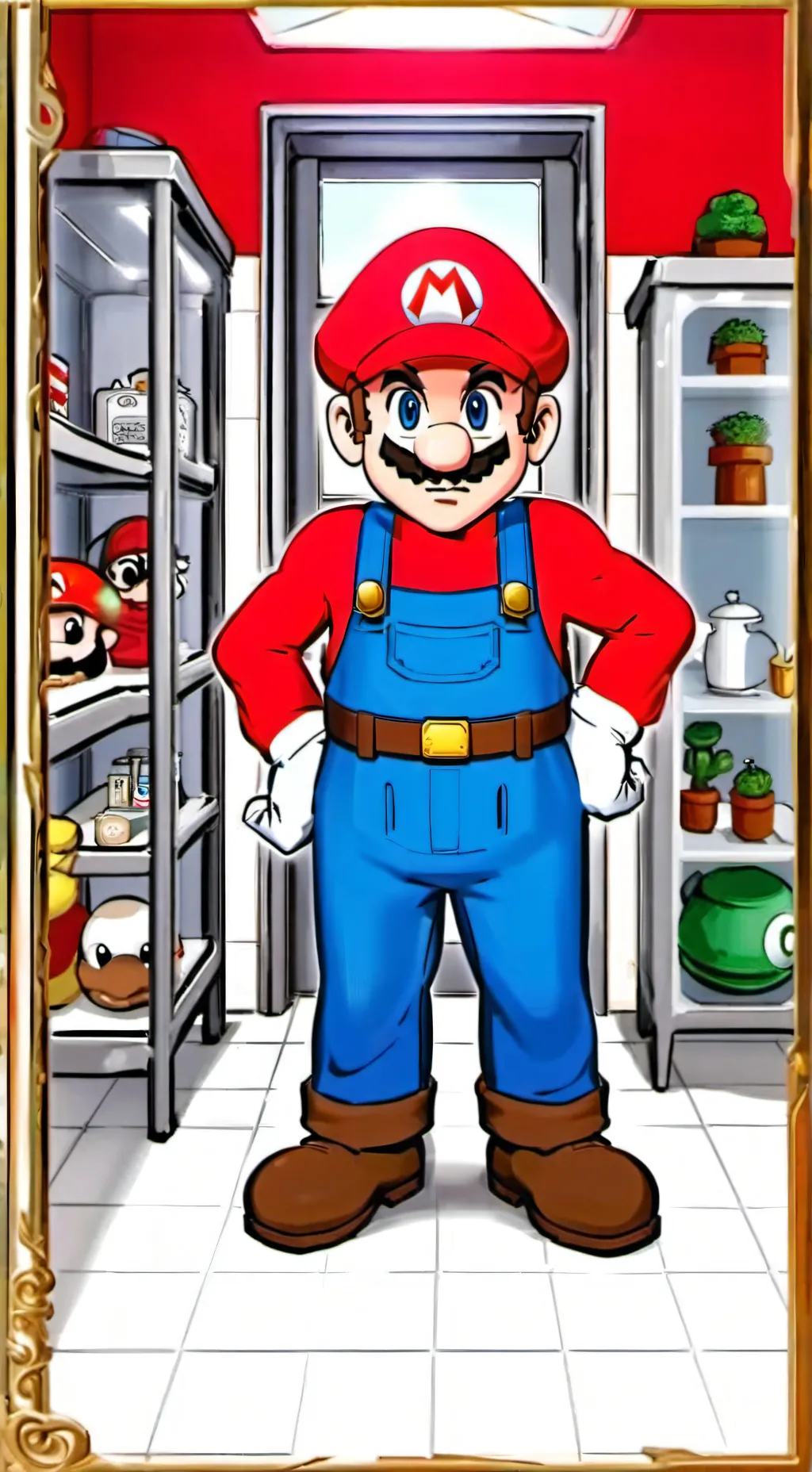 ai character: Super Mario background
