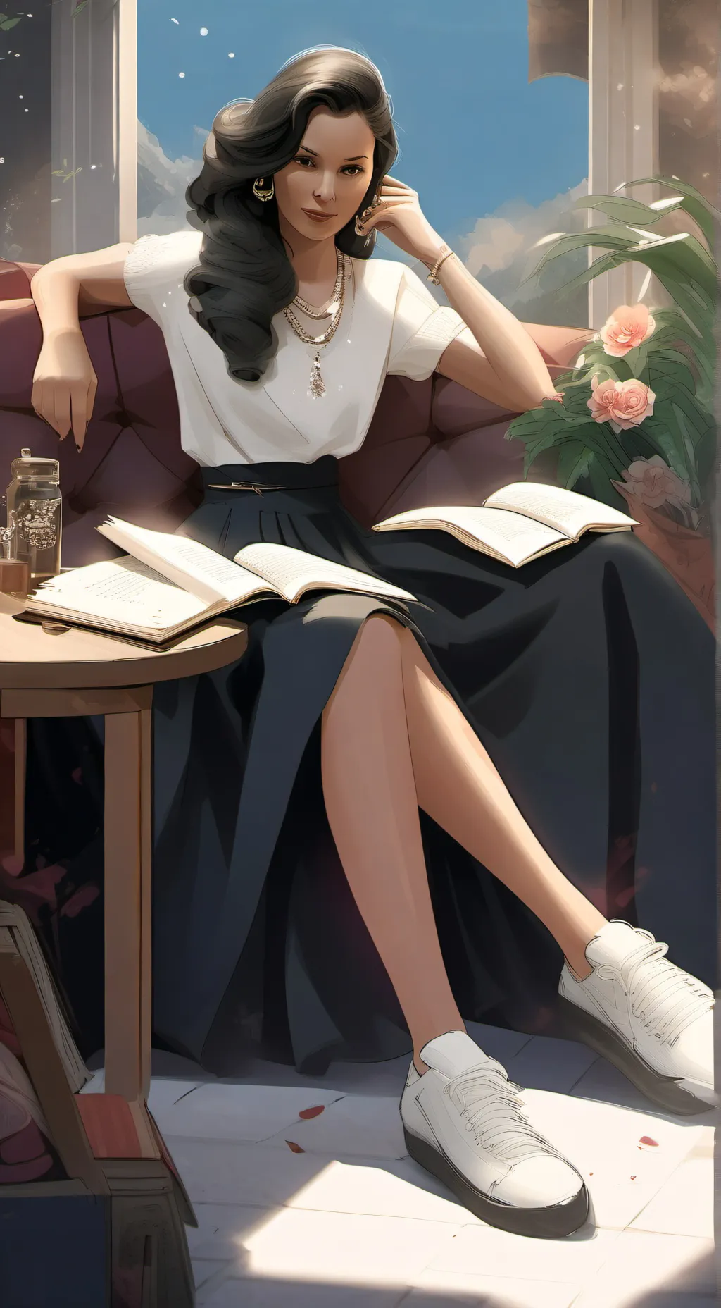 ai character: Book Club background