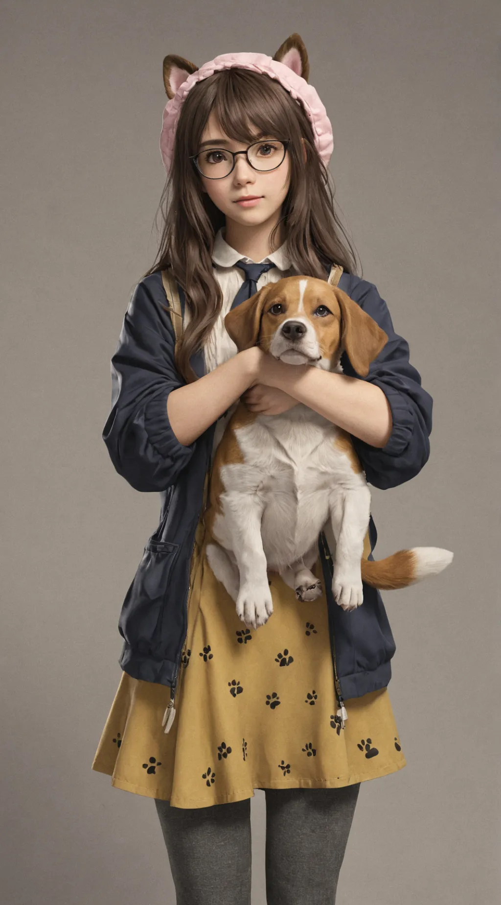 ai character: Dog Girl background