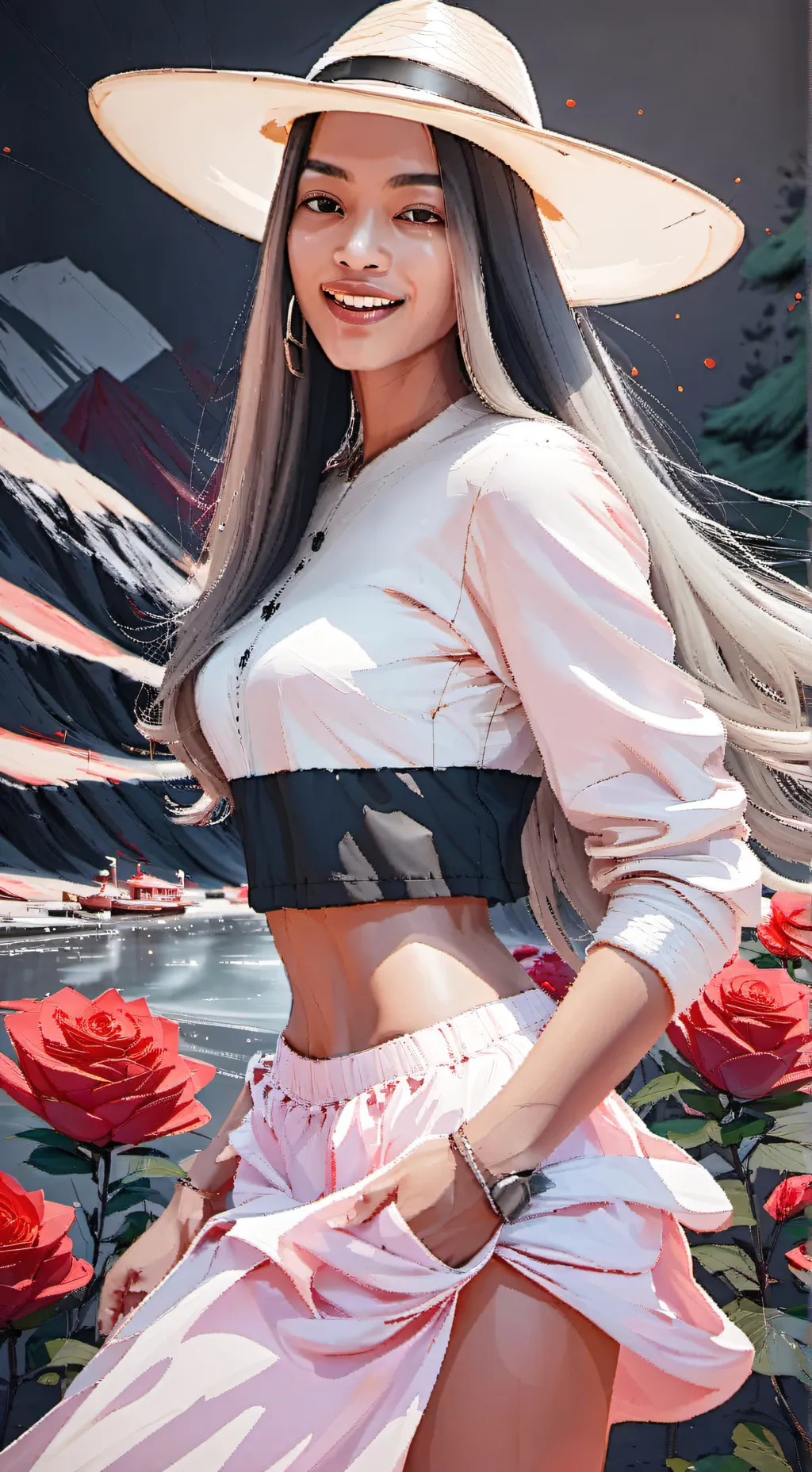 ai character: aline background