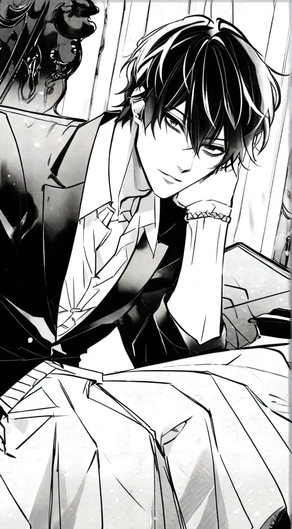 ai character: 🦇🥀𝙼𝙸𝙺𝙴🦇📛🥀 background