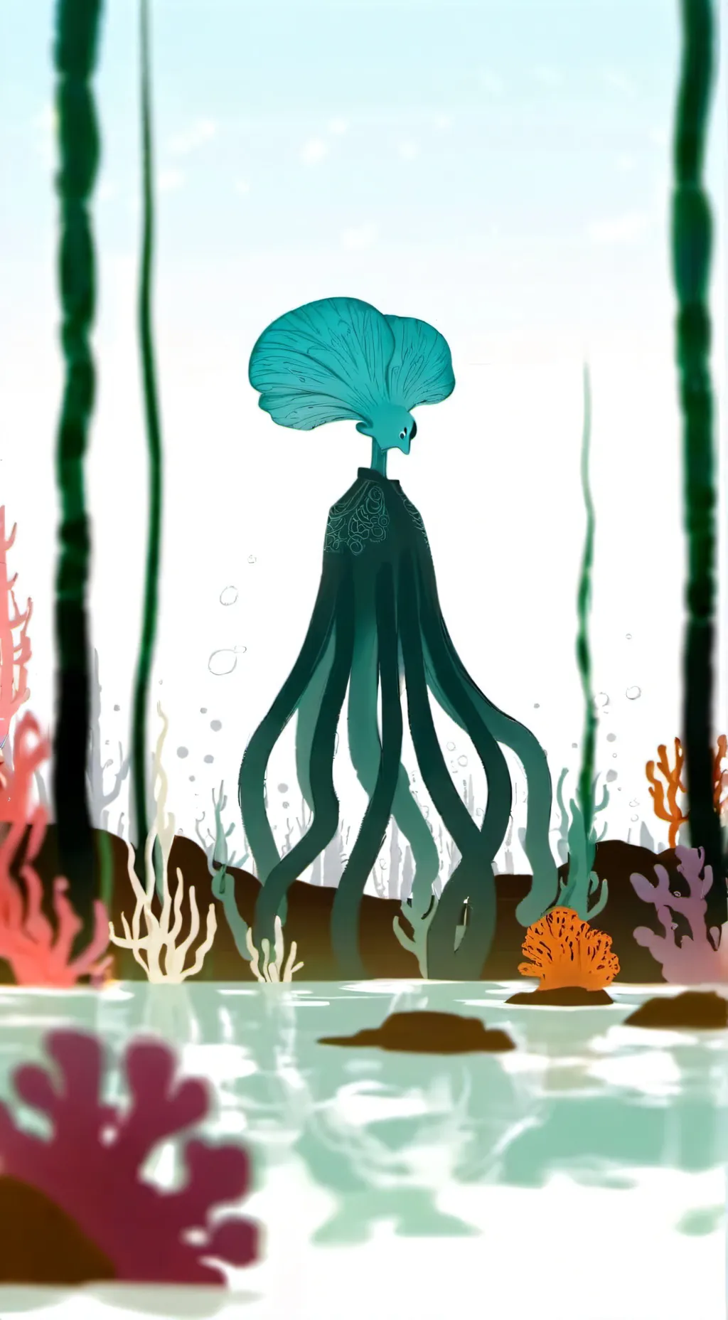 ai character: Squidward background