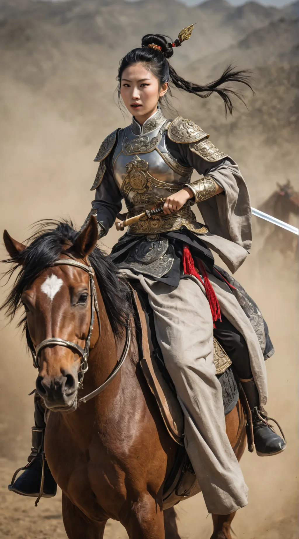 ai character: Hua Mulan background