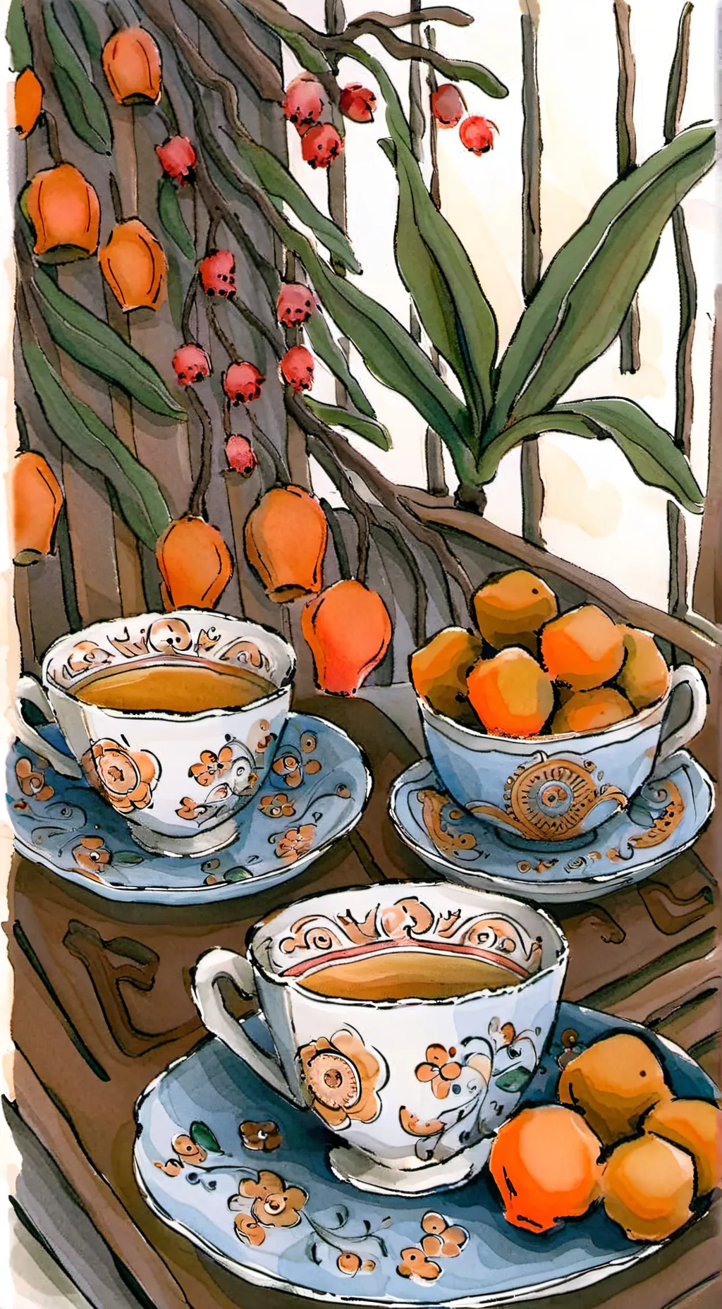 ai character: Teagans tea party! background