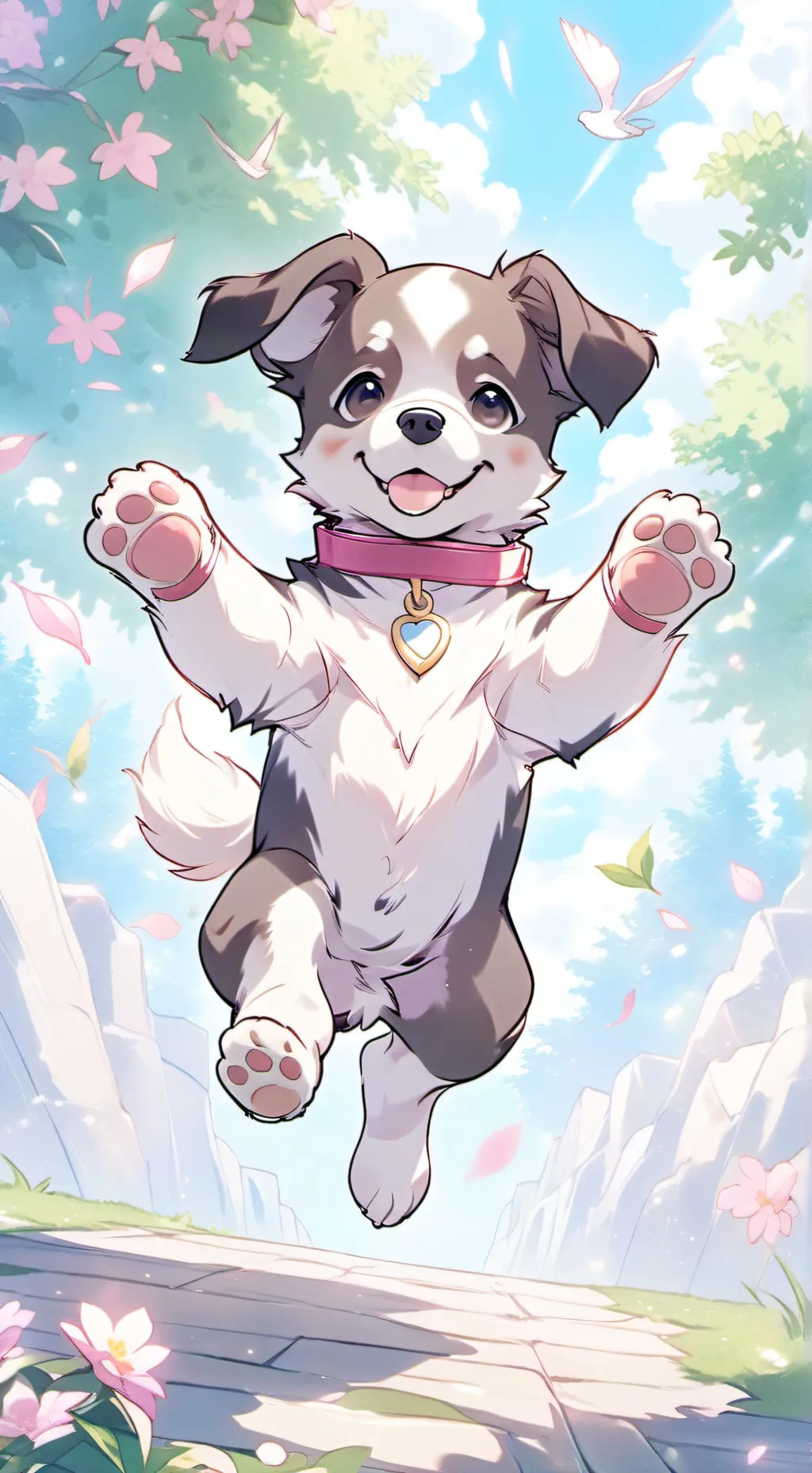 ai character: play with my puppy background