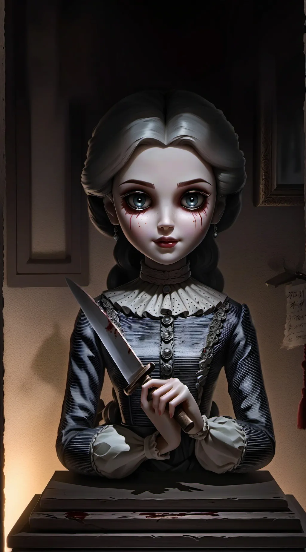 ai character: Haunted Doll background