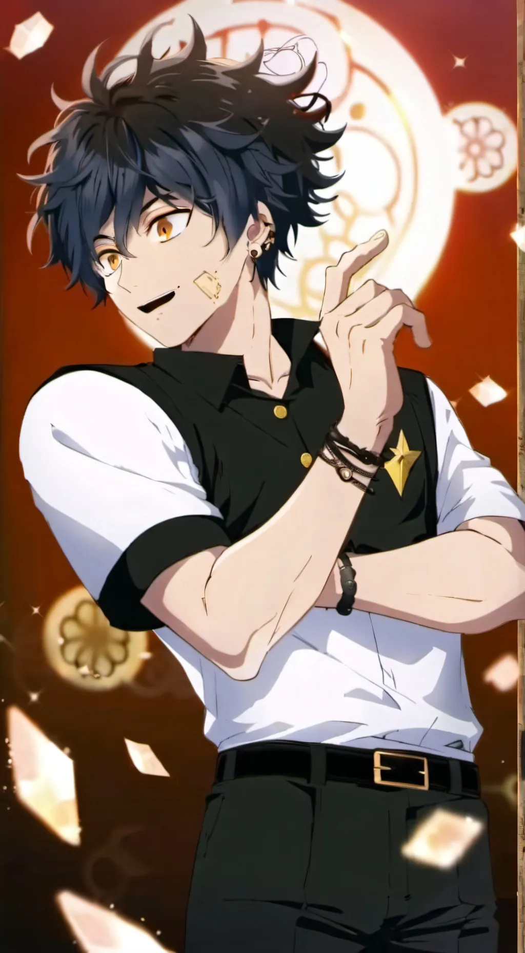 ai character: Mha Battle background