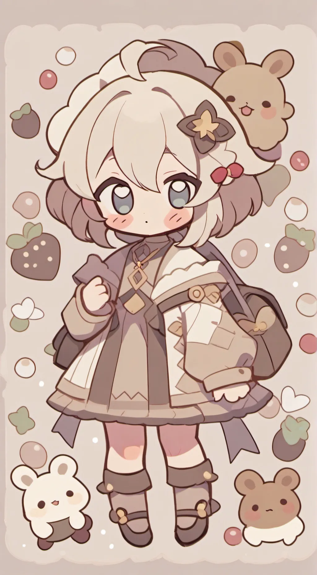 ai character: M.H.A mini demone  background