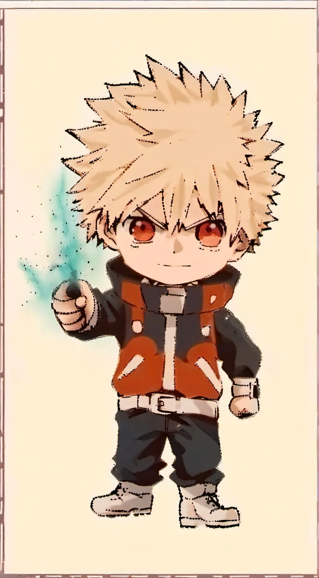 ai character: bakugo  background