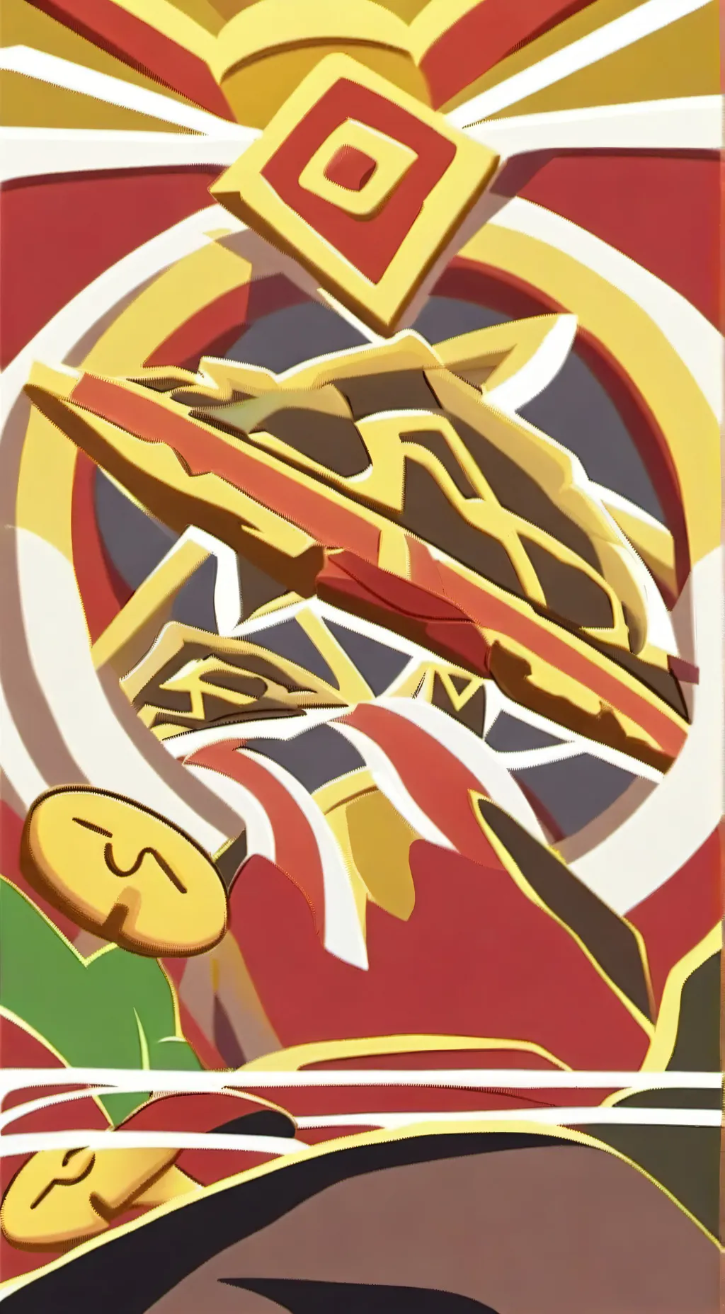 ai character: golden cheese background