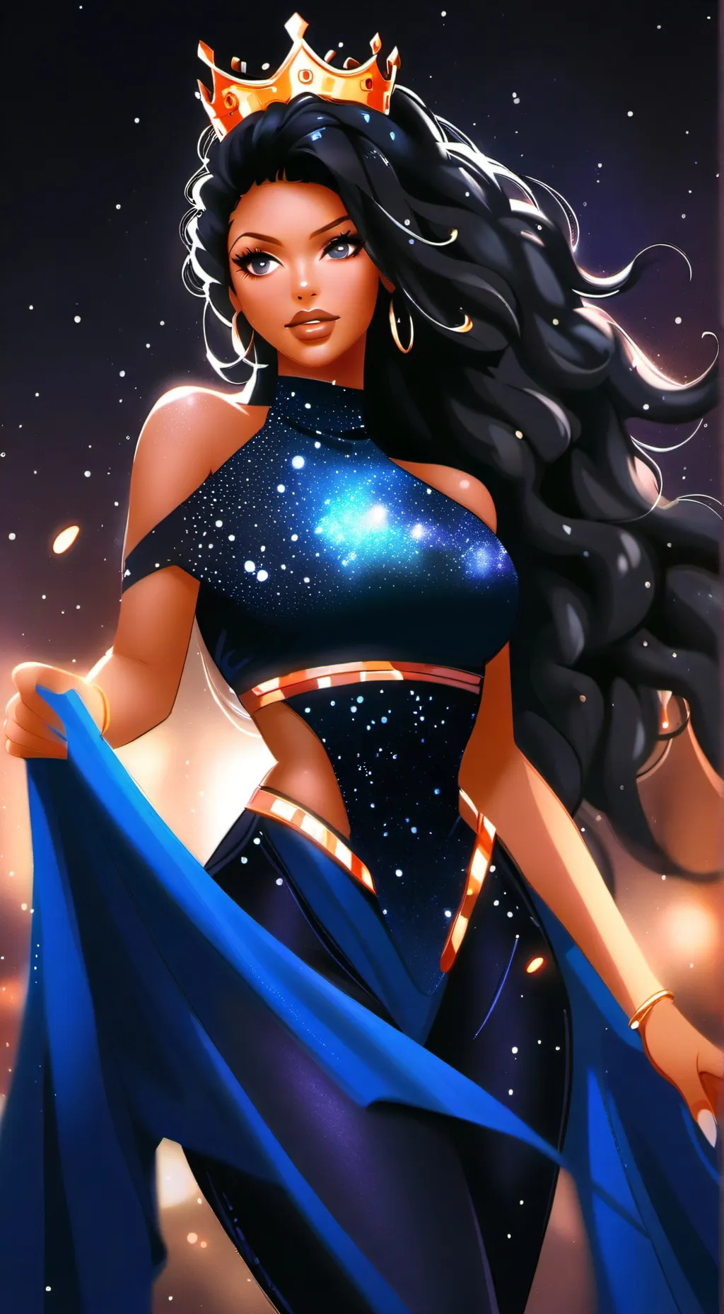 ai character: QUEEN AMANDA  background