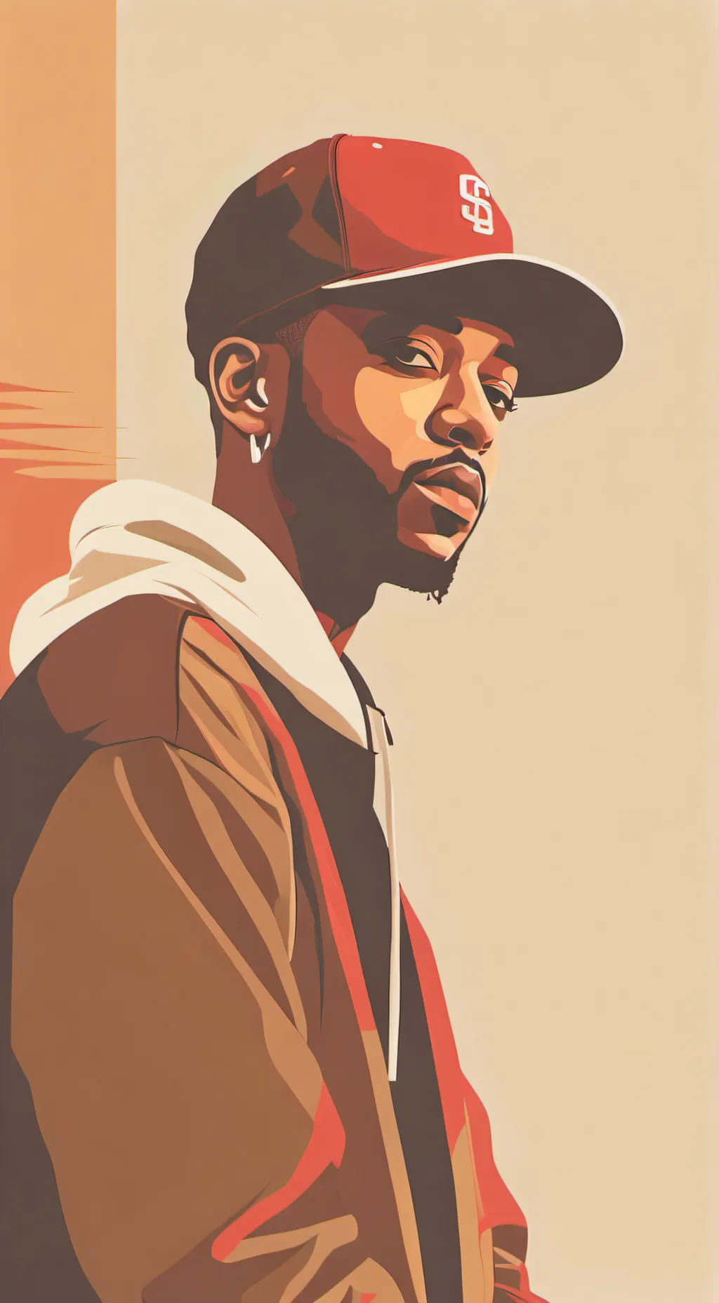 ai character: Rapper  background