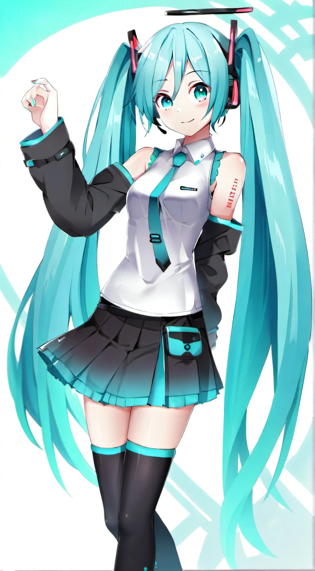 ai character: Miku hatsune background