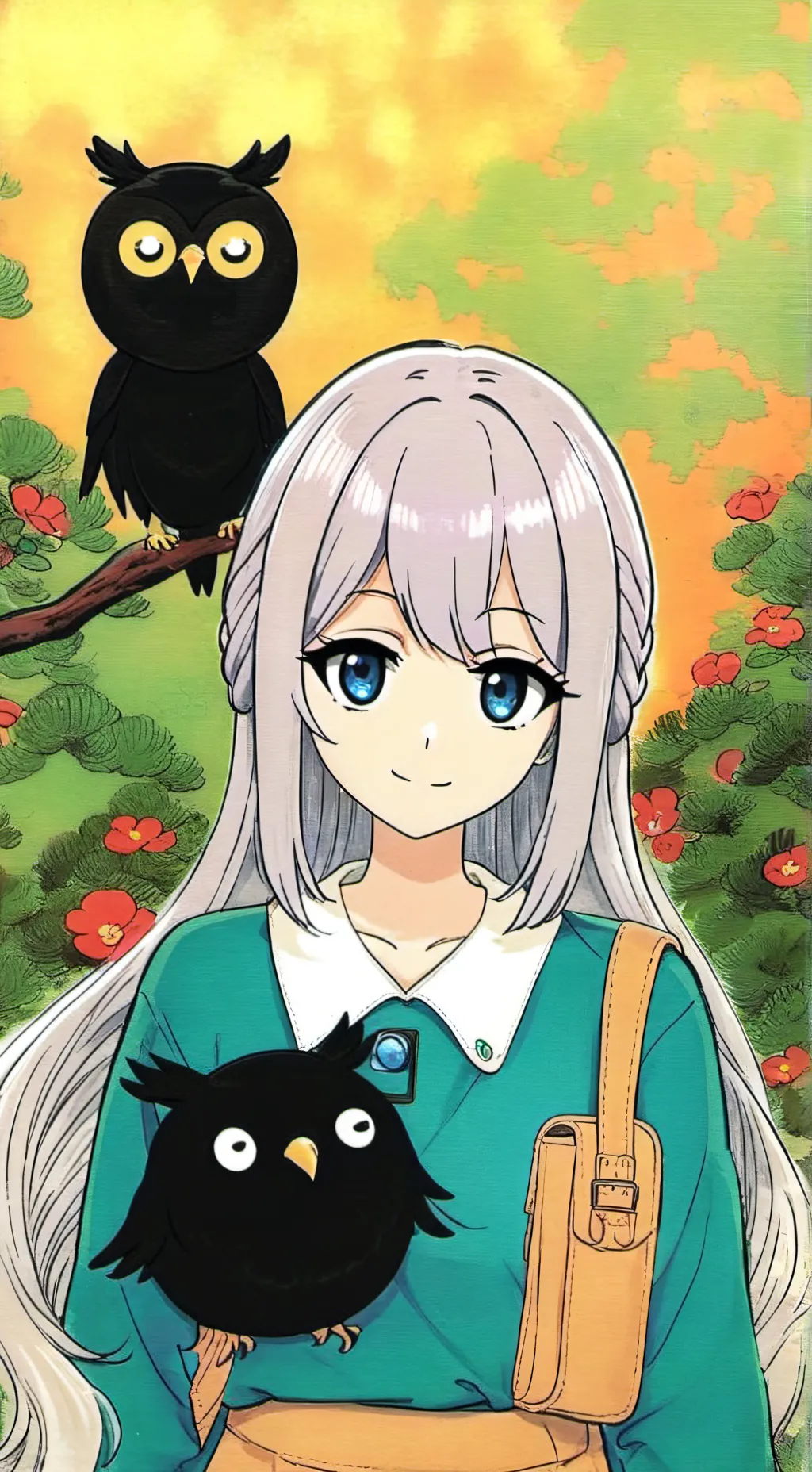 ai character: showy background