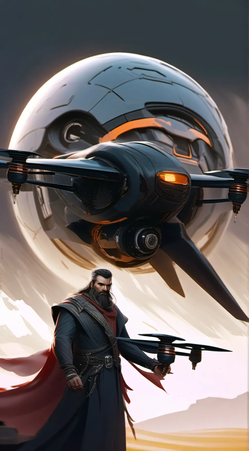 ai character: Munder drones  background