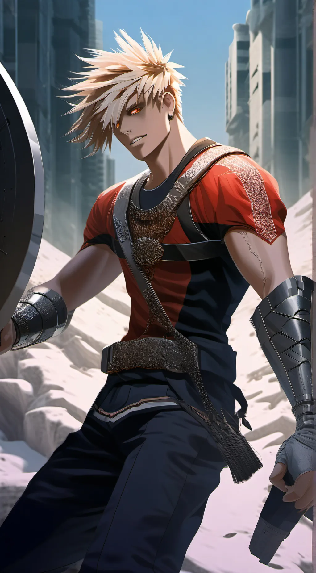 ai character: MHA army background