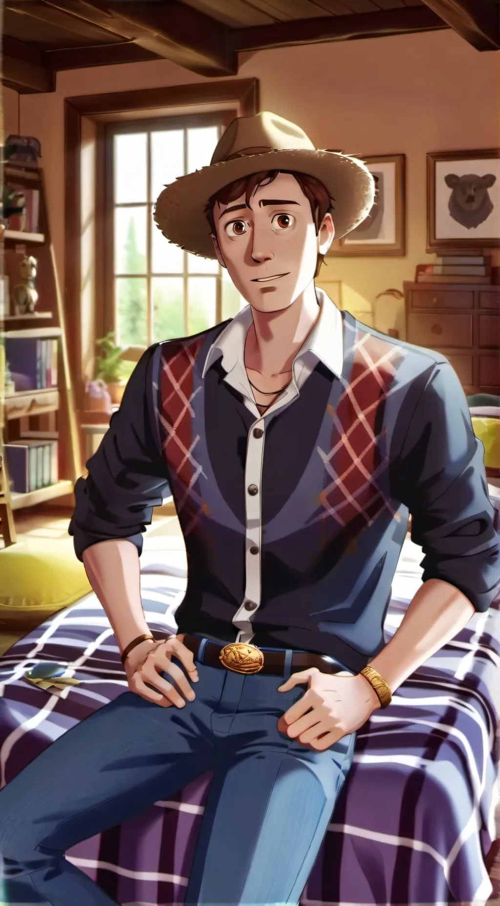 ai character: Woody background