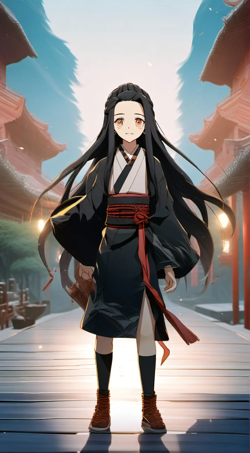 ai character: nezuko background