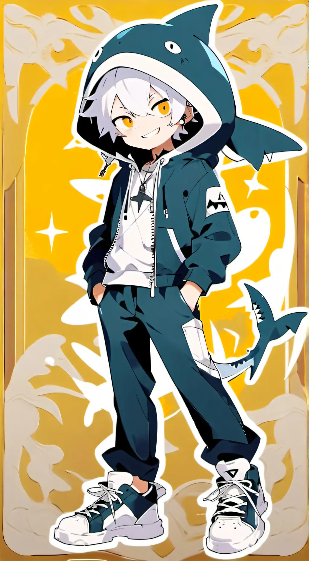 ai character: SharkyIsLOLZ  background