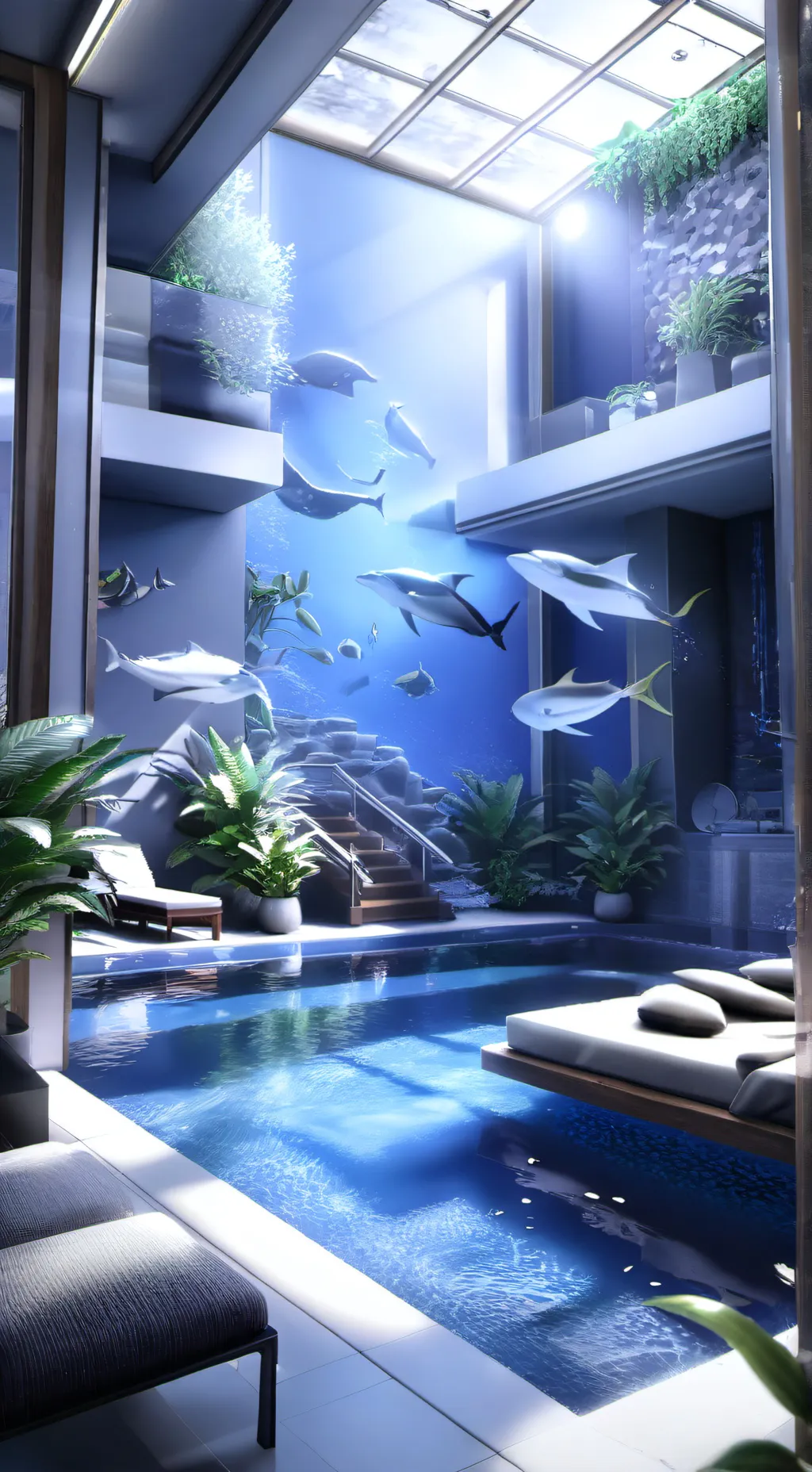 ai character: 🌸 journee piscine🌸 background
