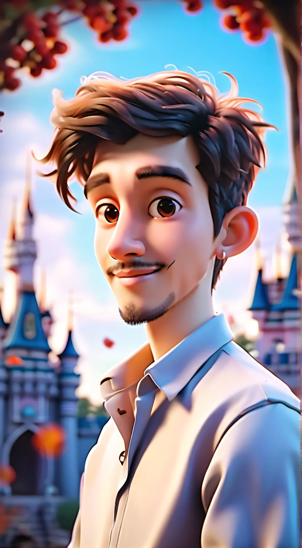 ai character: Donald  background