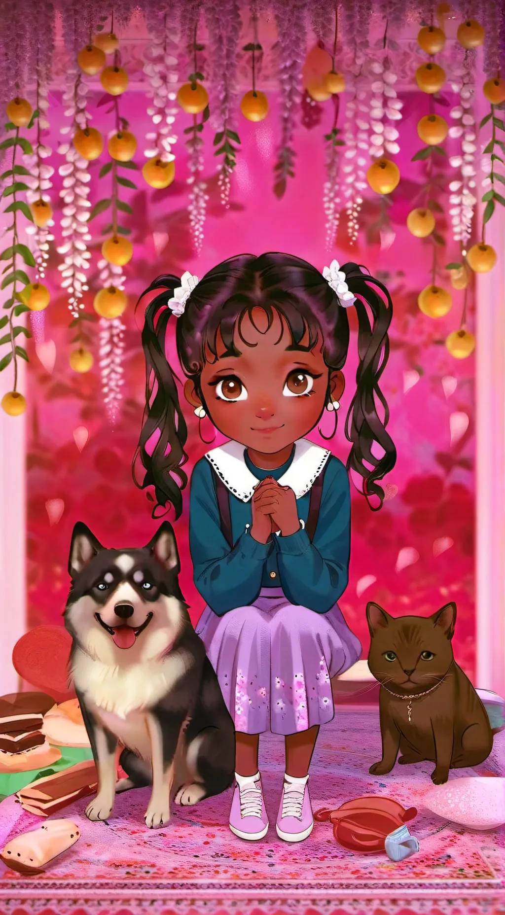ai character: Luna background