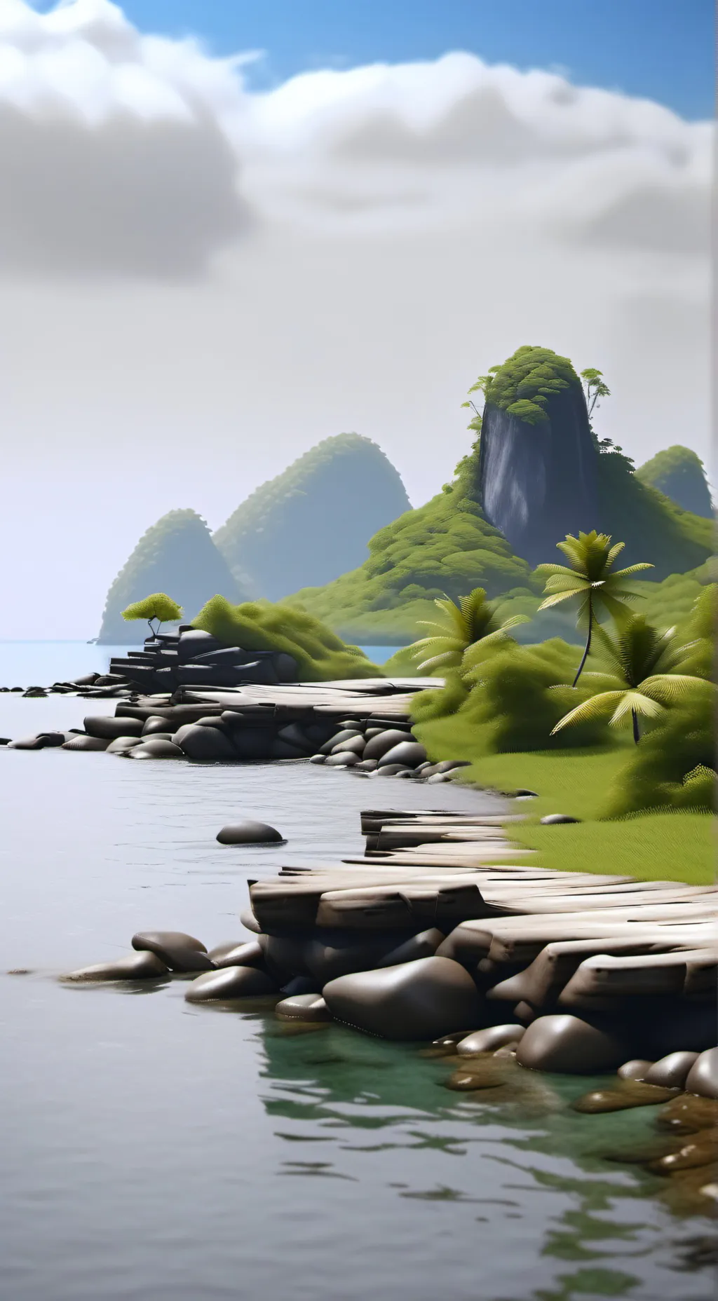 ai character: island background