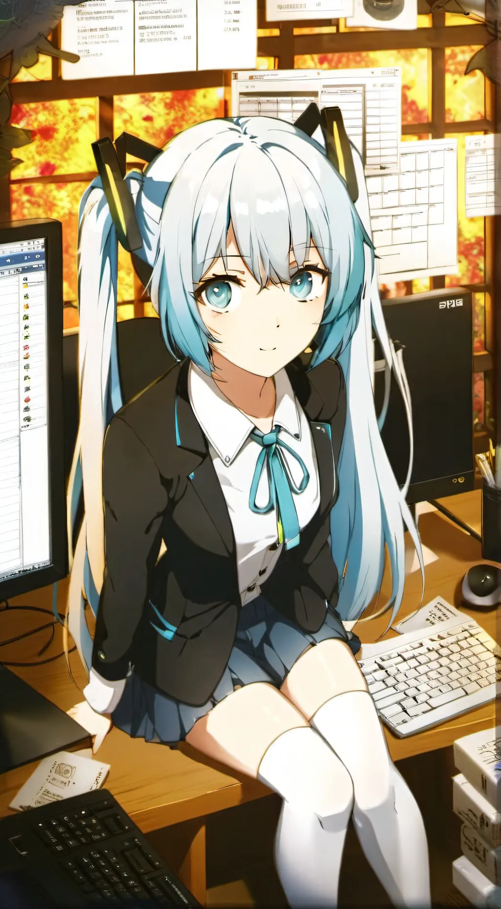 ai character: miku background