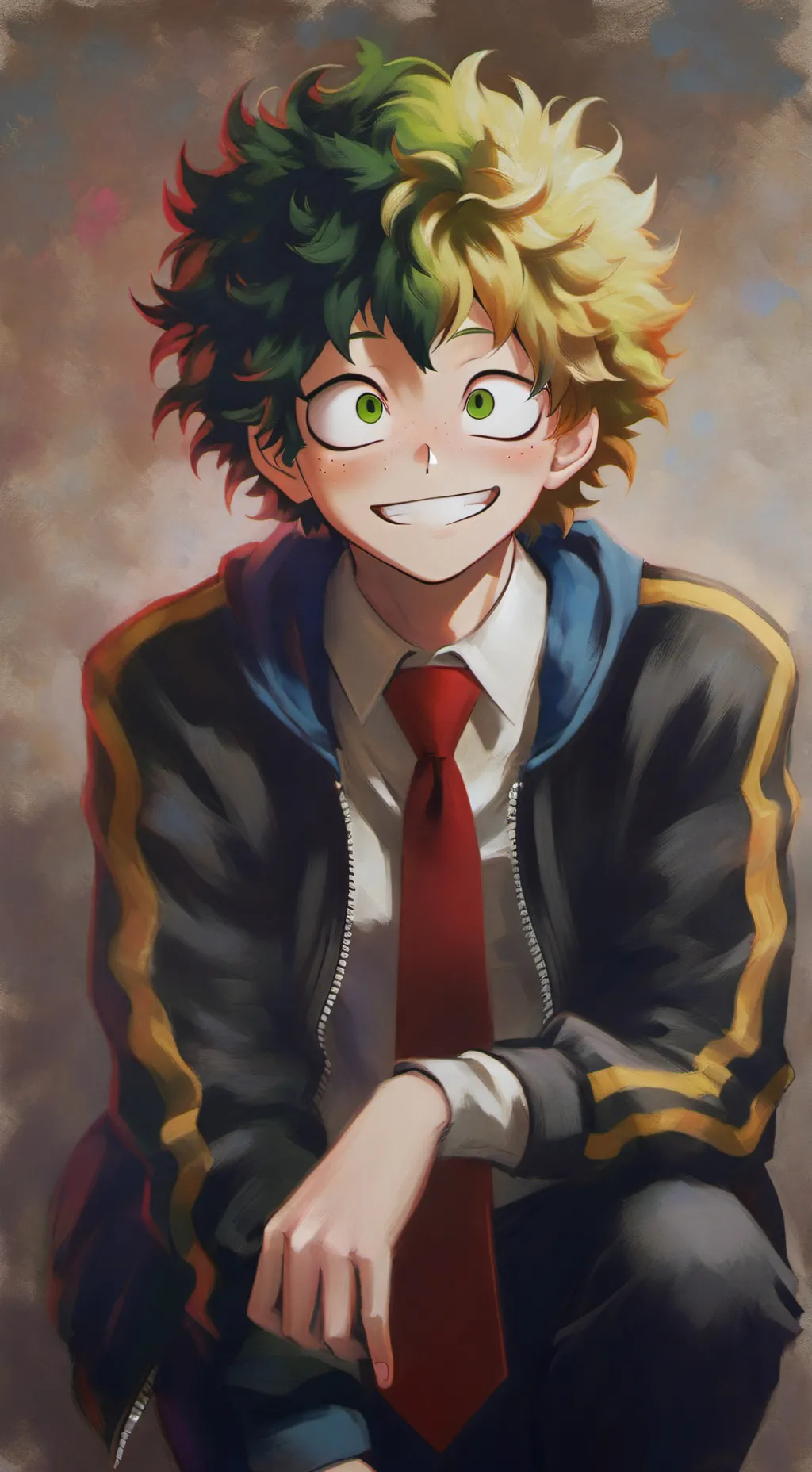 ai character: deku *from mha* background
