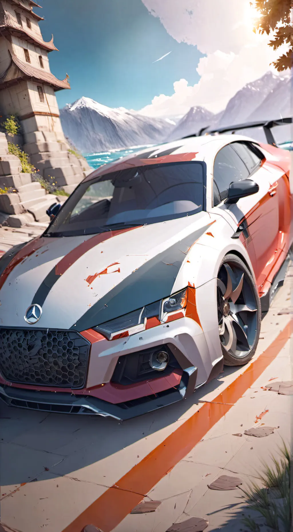 ai character: Car trip v2 background