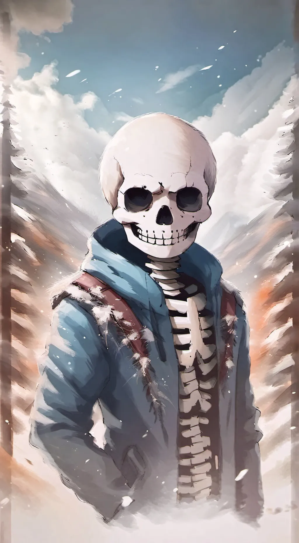 ai character: sans x payrus background