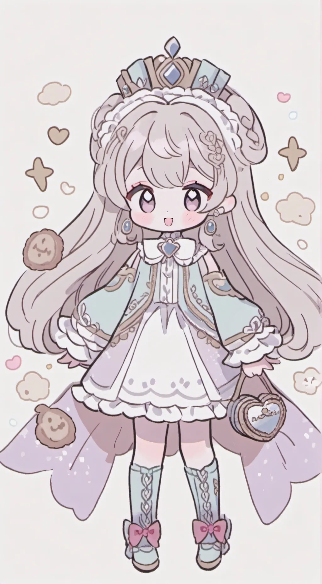 ai character: Crk girl love you~ background