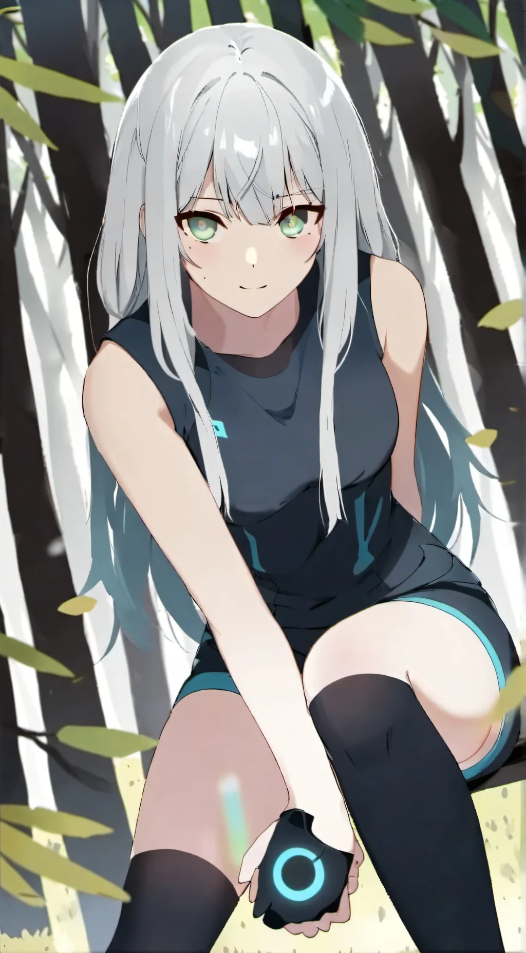 ai character: fille de gost dans background