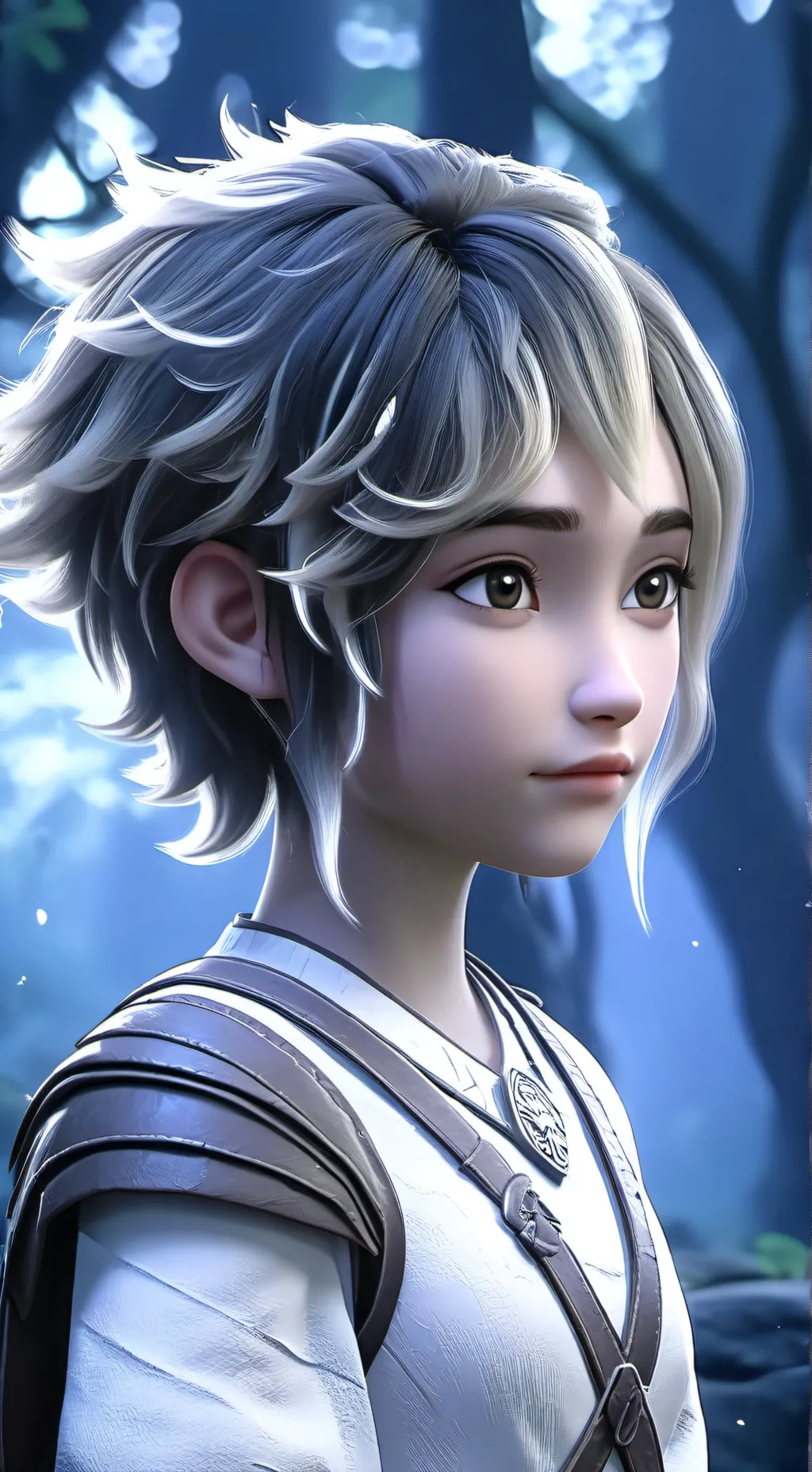 ai character: Marcy at the gates background