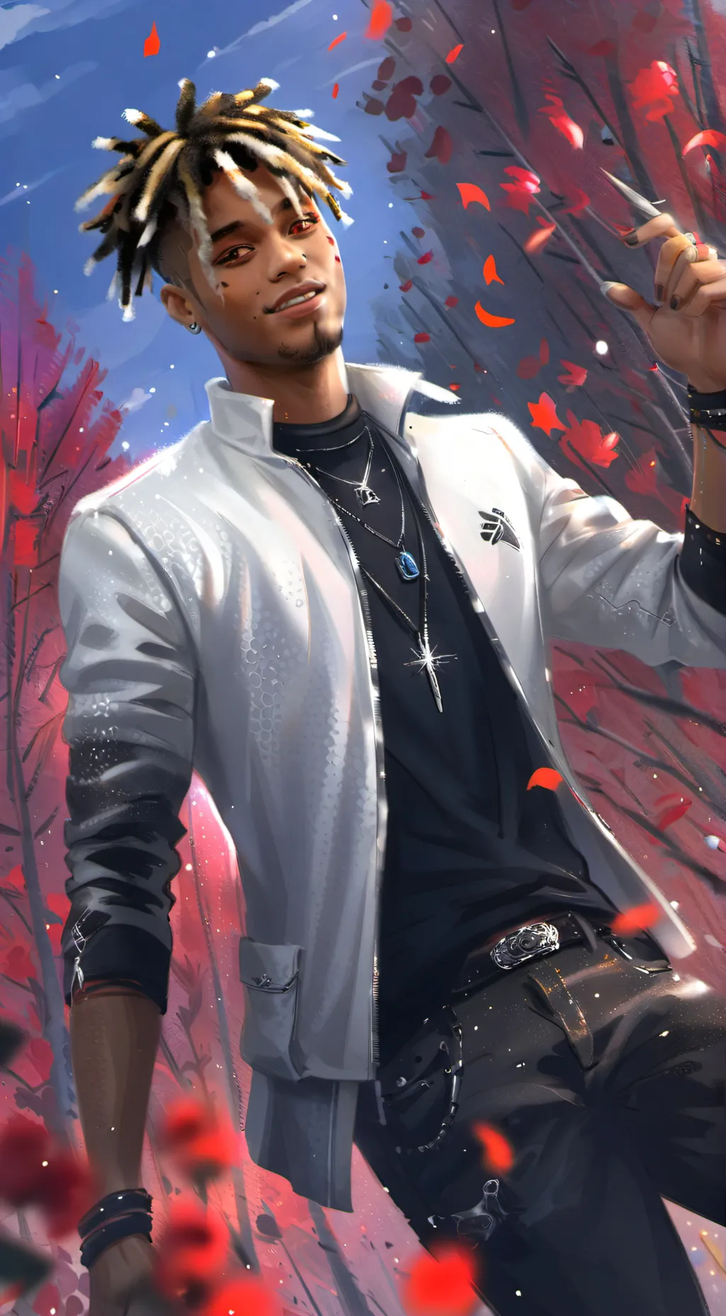 ai character: XXXTentacion  background