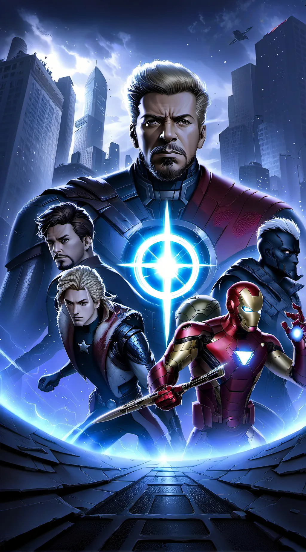ai character: Future Avengers background
