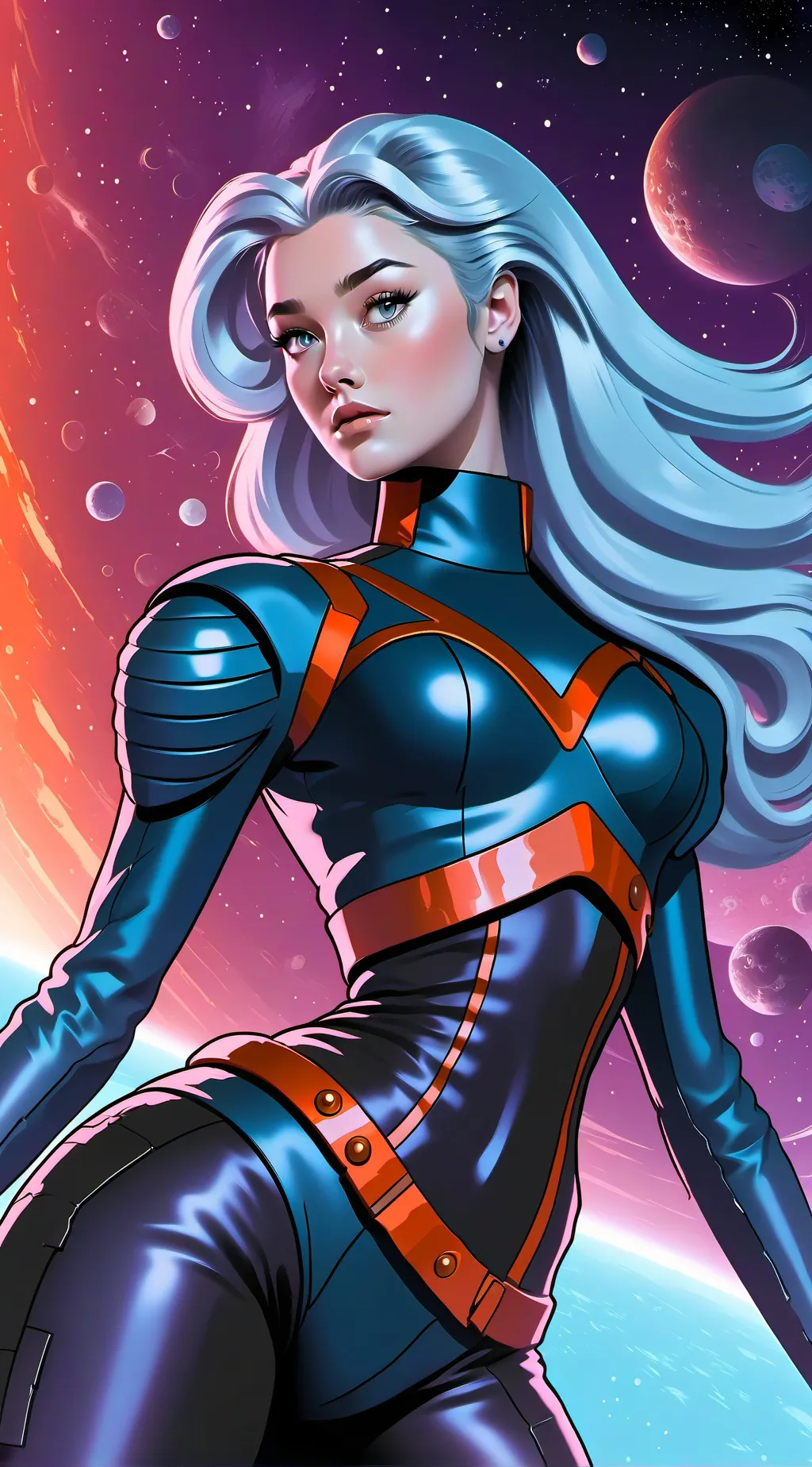 ai character: Barbarella background