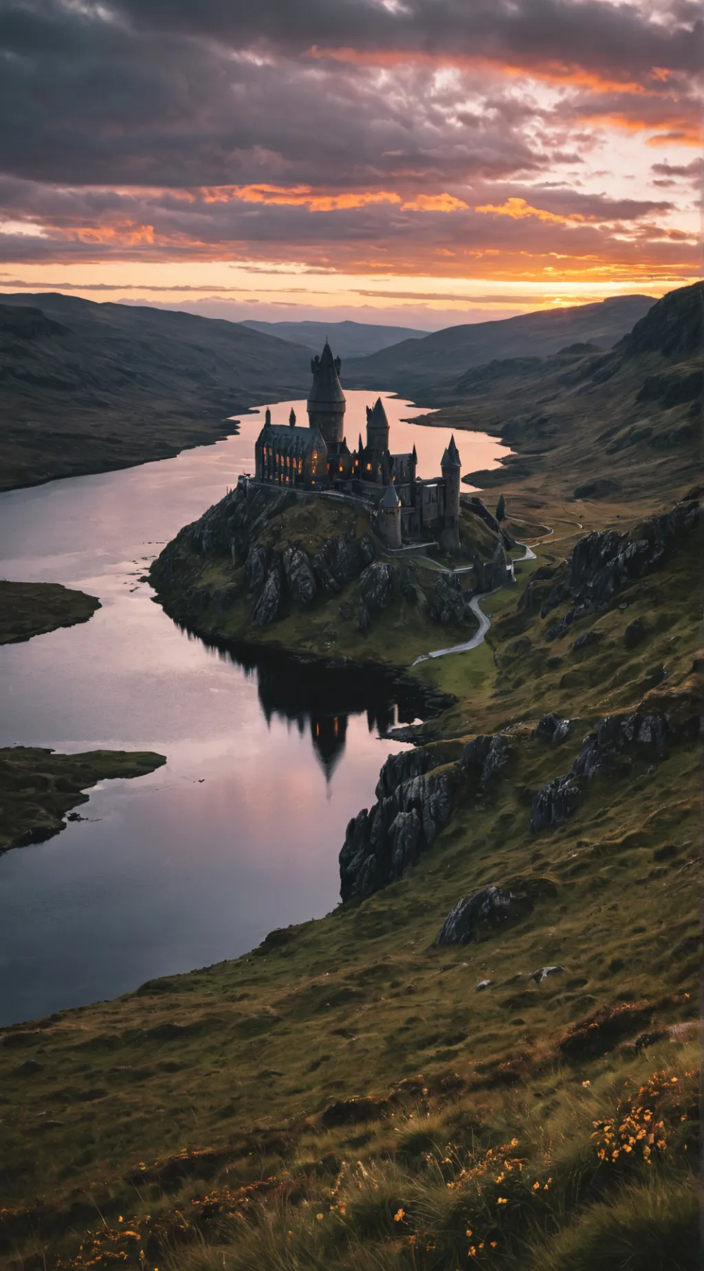 ai character: Hogwarts  background