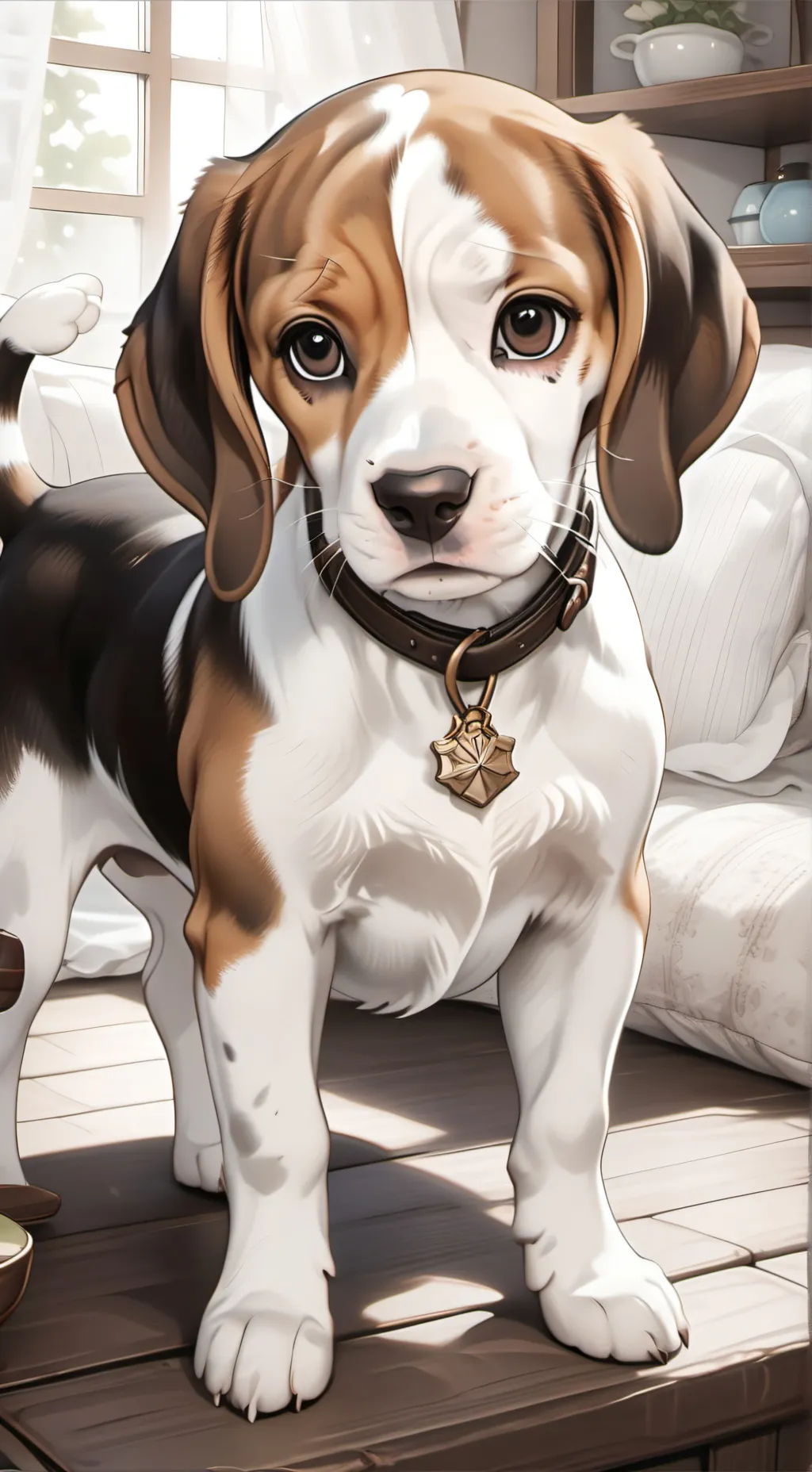 ai character: Scent Trail Snoopy background