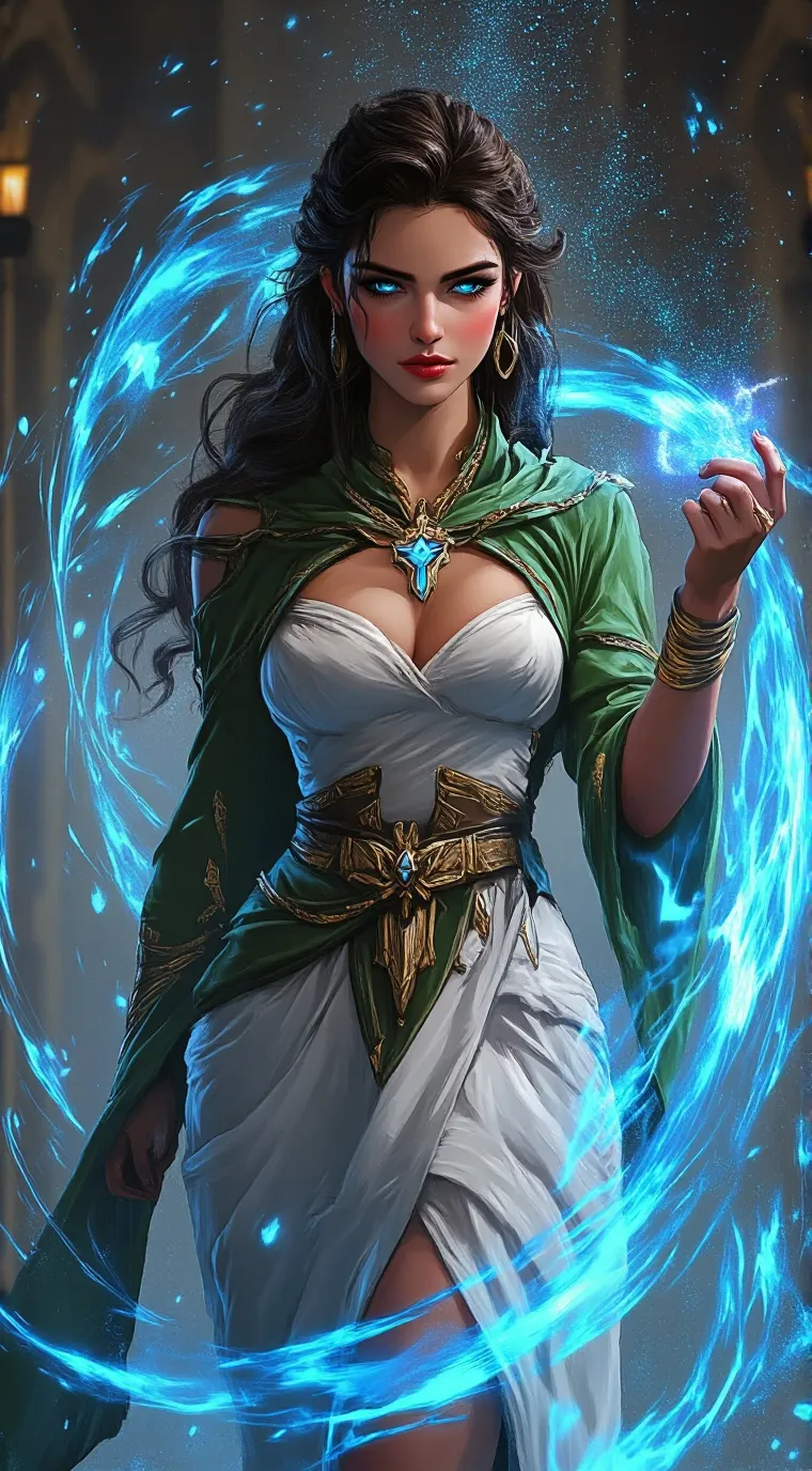 ai character: Violet  background